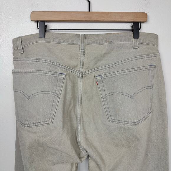 Vintage 80s Levi's 501 Jeans Mens‎ 38x34 Button Fly Gray Wash Straight Leg Denim - Picture 5 of 8